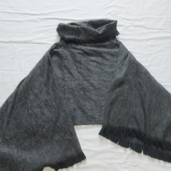 Pokoloko Cowl Neck Alpaca Poncho with Fringe, OS - Picture 2 of 10